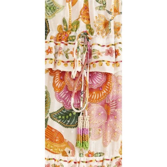 Farm Rio Off-White Macaw Bloom Midi Dress – NWT Size Medium – SOLD OUT ONLINE - Picture 9 of 16